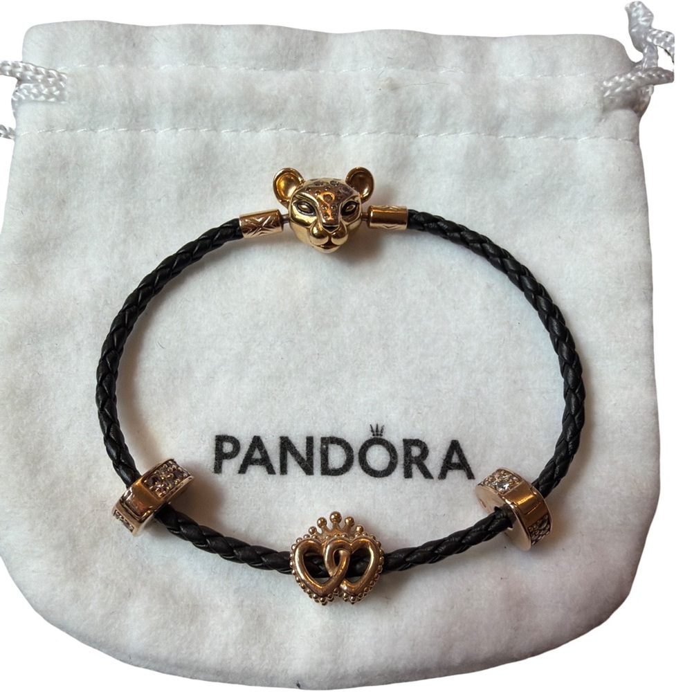Pandora Black Leather Bracelet
